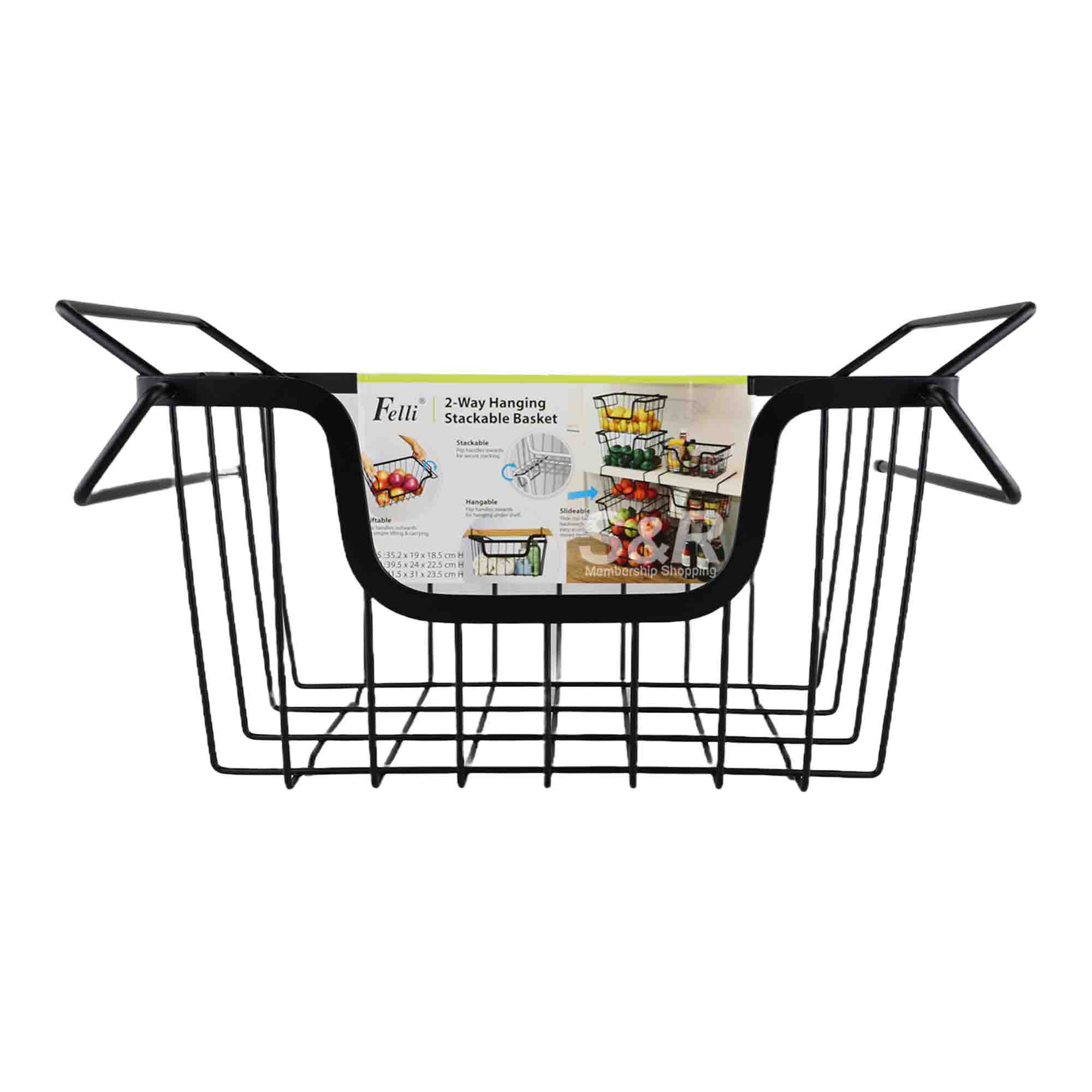 Felli 2-Way Hanging Stackable Basket 1pc Felli 2-Way Hanging Stackable Basket 1pc